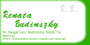 renata budinszky business card